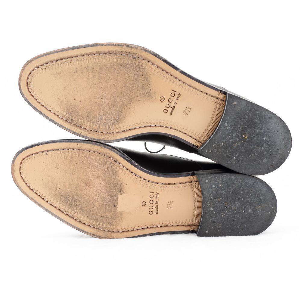 GUCCI Leather Lace-Up Shoes Men's 7.5 Brown - Picture 7 of 9